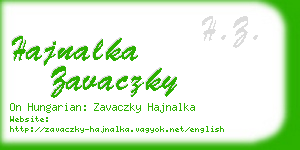 hajnalka zavaczky business card